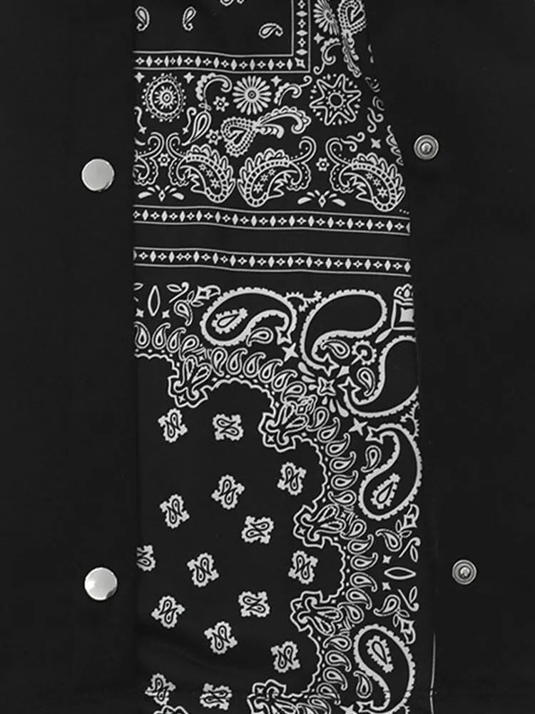 Stylish Paisley Splicing Sweatpants