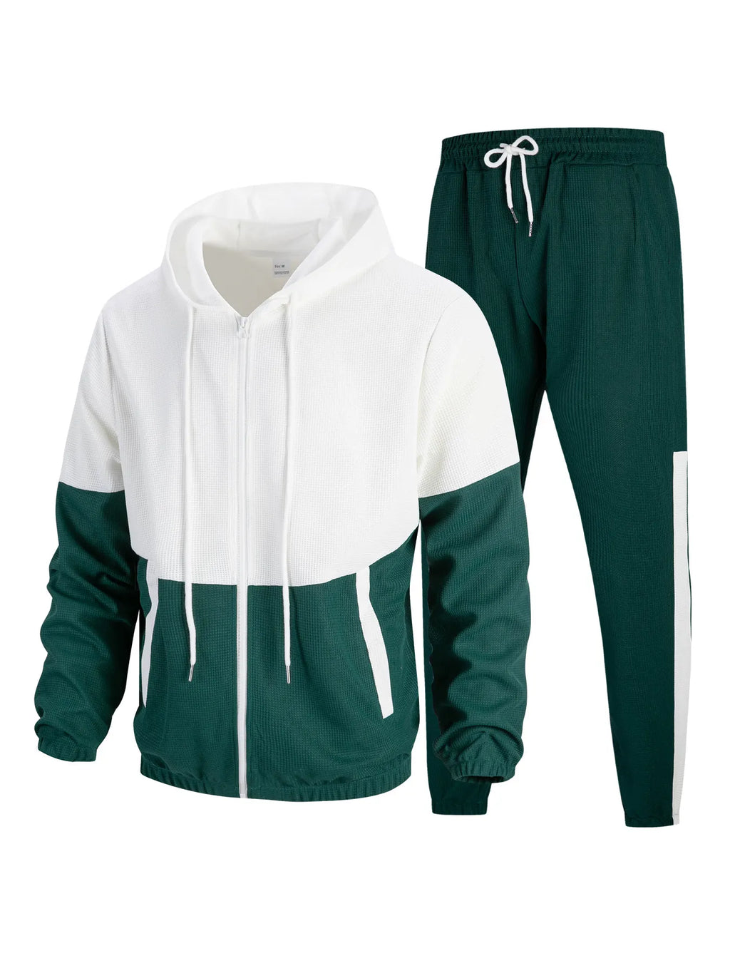 Men's Relaxed‐Fit Color‐Block Tracksuit Set