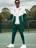 Men's Relaxed‐Fit Color‐Block Tracksuit Set