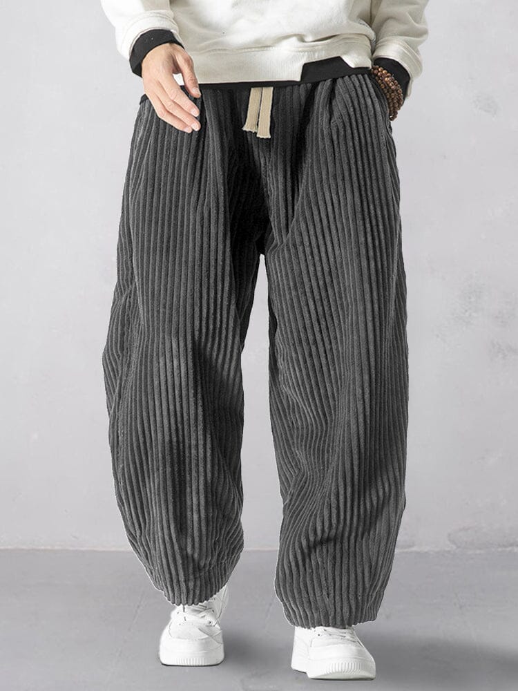 Rlaxed Fit Corduroy Harem Pants